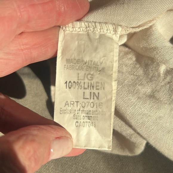 Rosemarine Lagenlook Natural Taupe 100% Linen Sheath Dress Women's Large - Picture 4 of 14